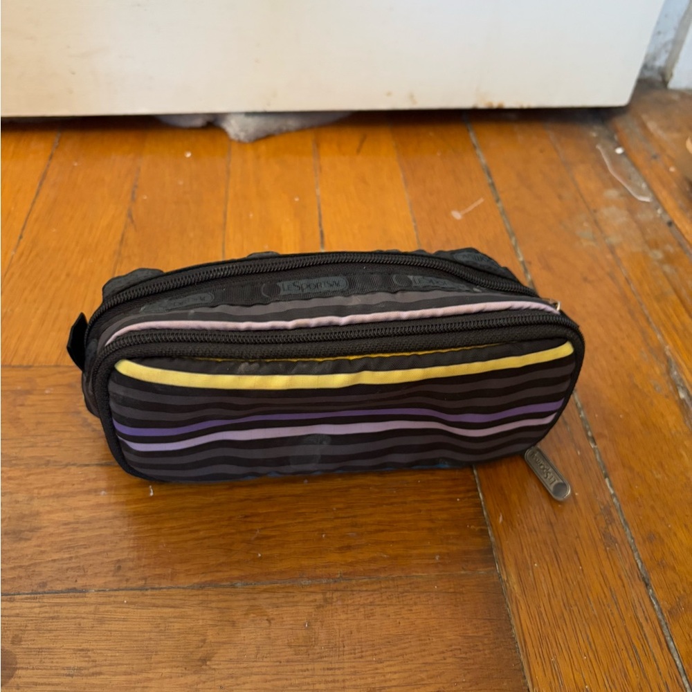 Black and Purple Striped Men's Bag